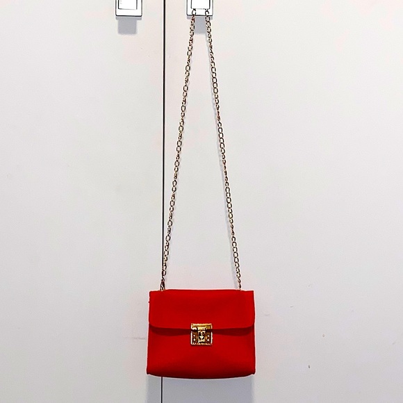 Handbags - 3/$40 Red & Gold Small Crossbody Purse